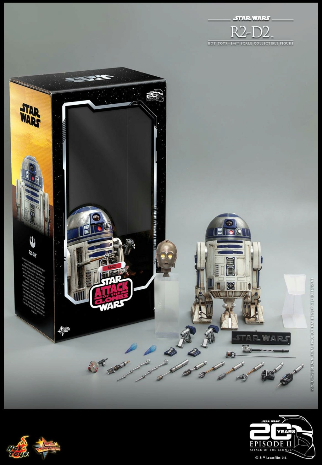 Star Wars Ep. II Attack of the Clones - 1/6th R2-D2 Collectible Hot Toys R2d2_e13
