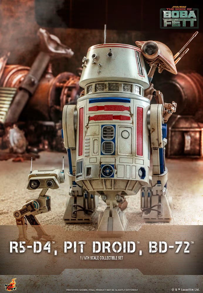 R5-D4, Pit Droid, & BD-72 - Star Wars The Book of Boba Fett - Hot Toys R5-d4-10