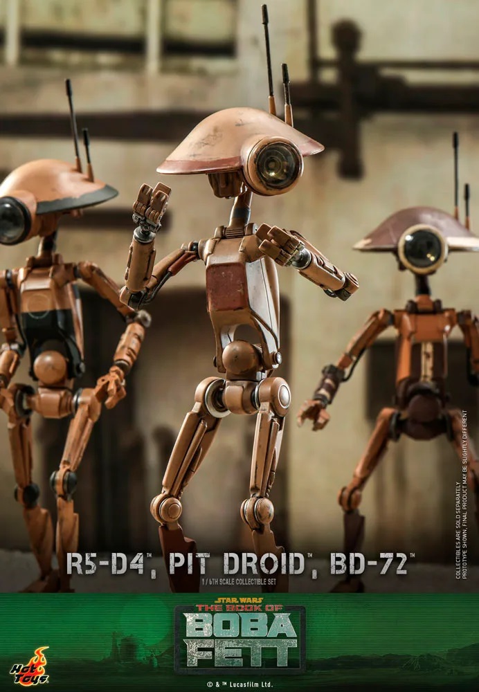 R5-D4, Pit Droid, & BD-72 - Star Wars The Book of Boba Fett - Hot Toys R5-d4-19