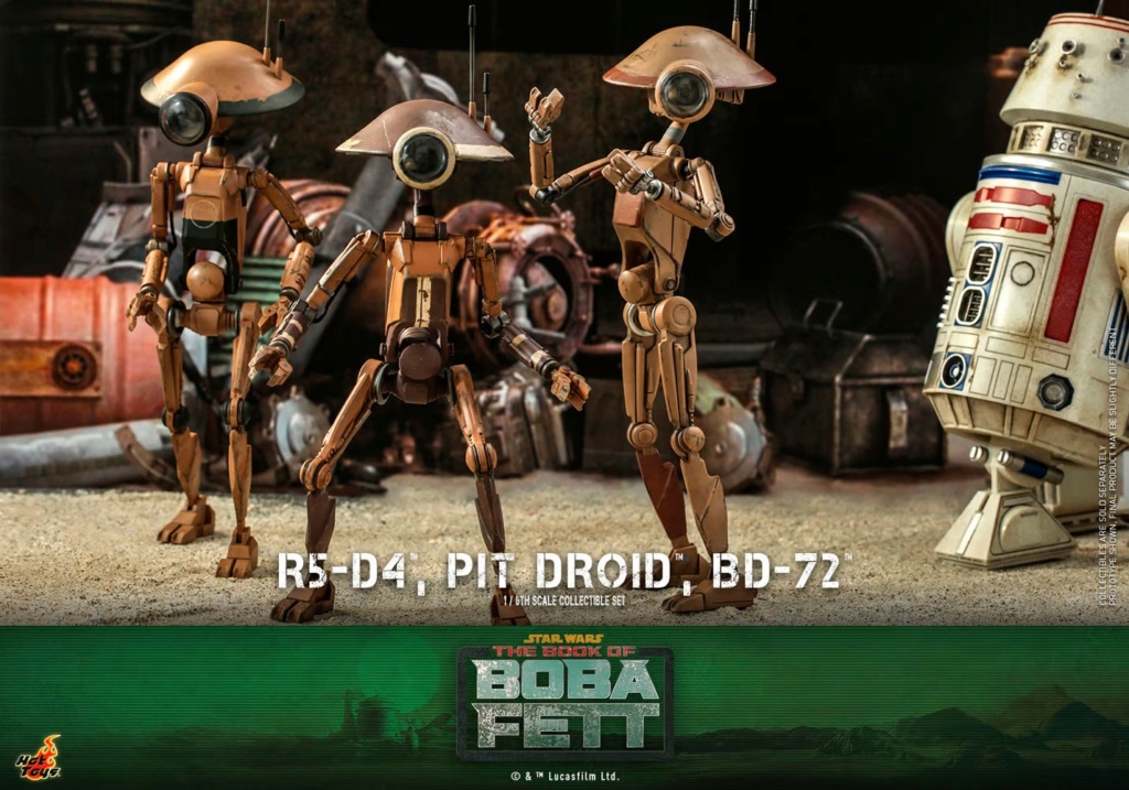 R5-D4, Pit Droid, & BD-72 - Star Wars The Book of Boba Fett - Hot Toys R5-d4-23