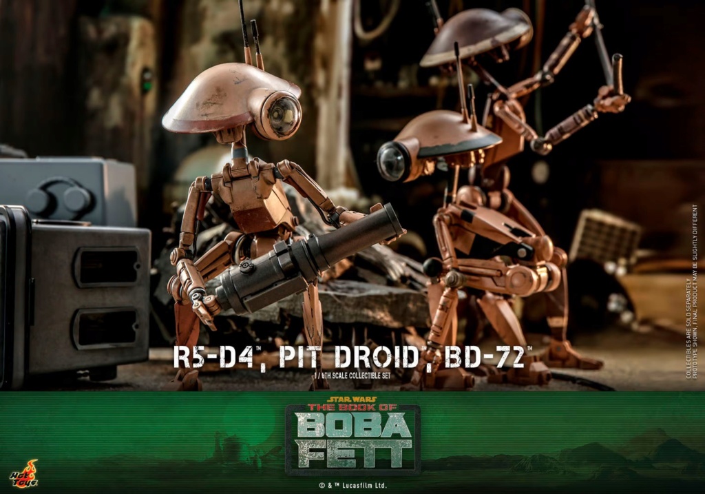 R5-D4, Pit Droid, & BD-72 - Star Wars The Book of Boba Fett - Hot Toys R5-d4-24