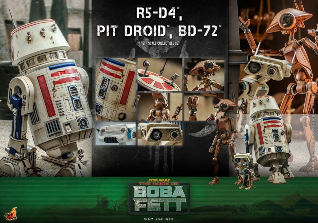 R5-D4, Pit Droid, & BD-72 - Star Wars The Book of Boba Fett - Hot Toys R5-d4-28