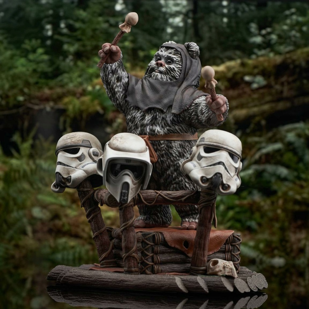 Ewok Drummer Milestones Statue - Gentle Giant Sw_ewo11