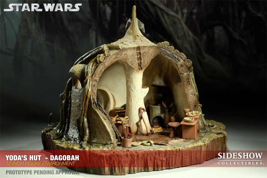 Yodas Hut - Dagobah Sixth Scale Figure - Star Wars Sideshow Yodas-10