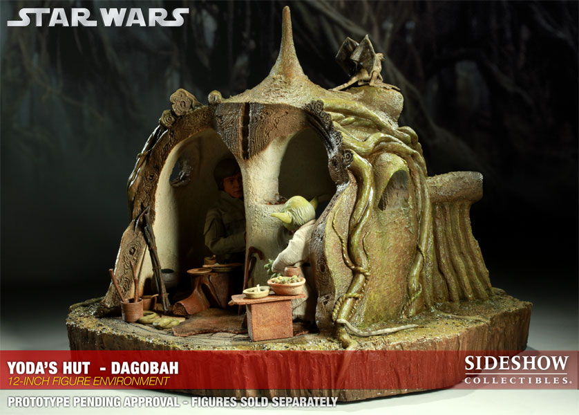 Yodas Hut - Dagobah Sixth Scale Figure - Star Wars Sideshow Yodas-15