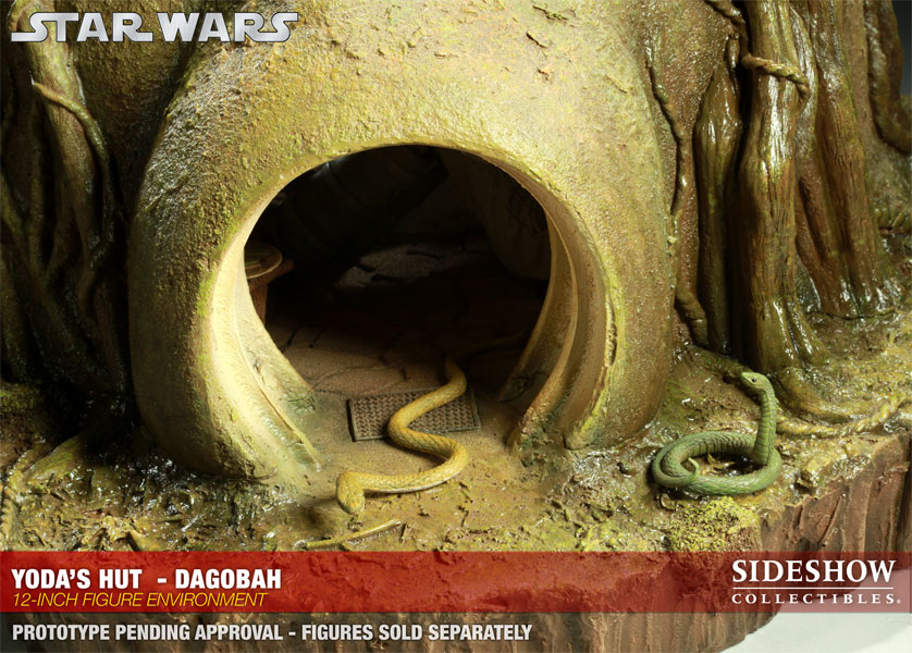 Yodas Hut - Dagobah Sixth Scale Figure - Star Wars Sideshow Yodas-20