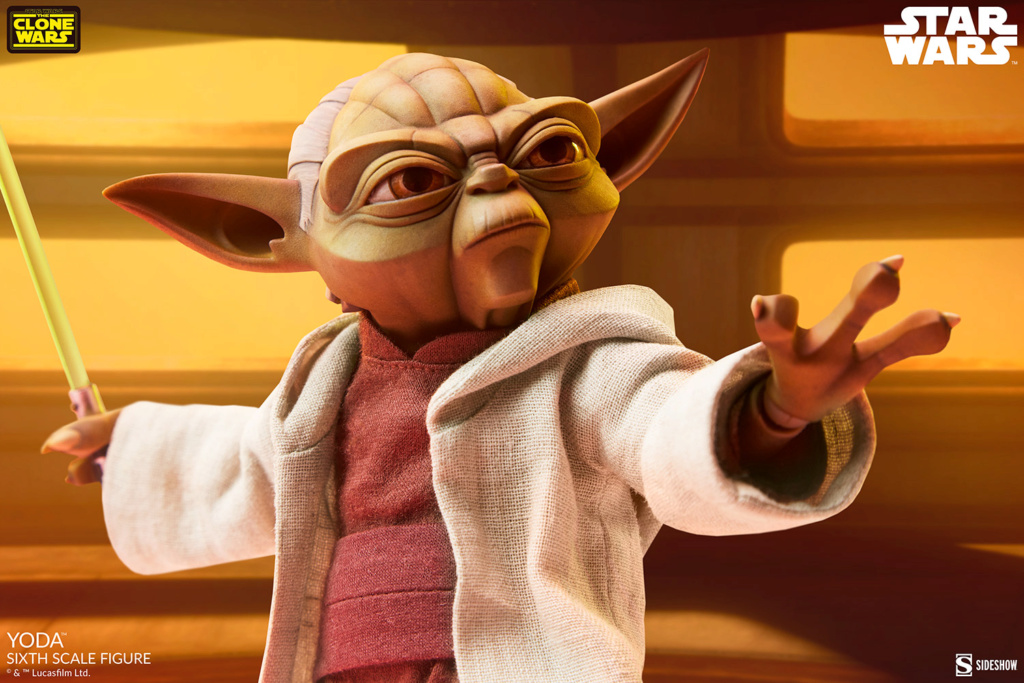 Yoda (Star Wars The Clone Wars Version) Sixth Scale Figure - Sideshow Colle Yode_t12