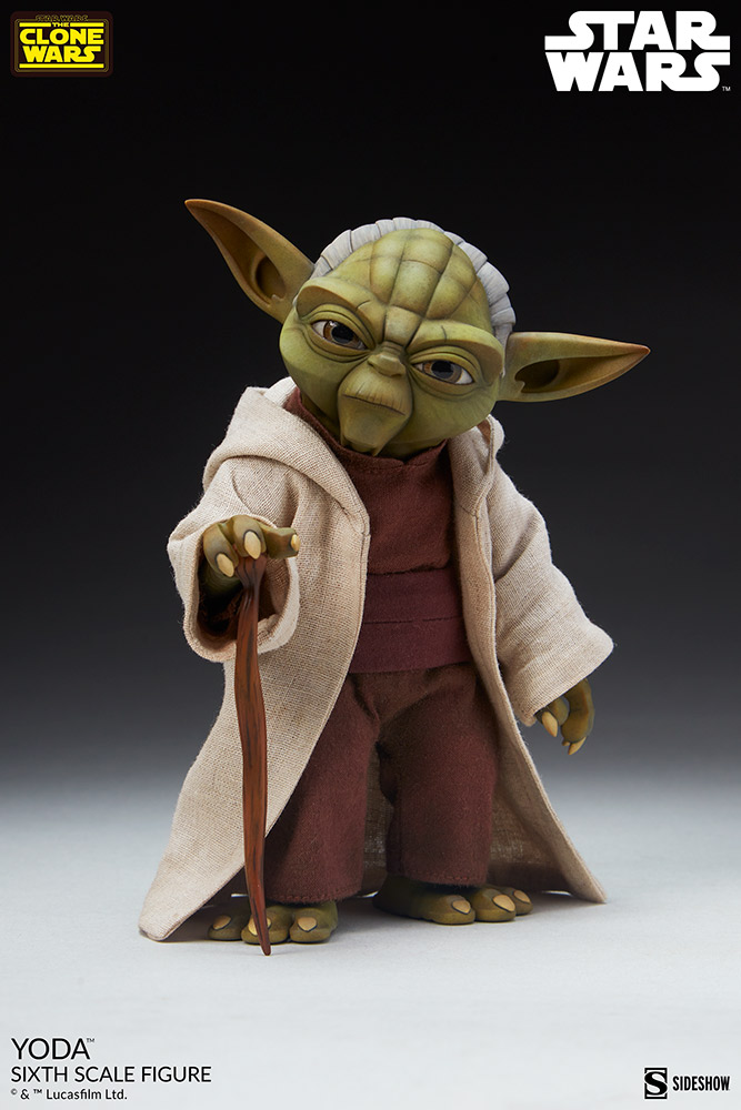 Yoda (Star Wars The Clone Wars Version) Sixth Scale Figure - Sideshow Colle Yode_t15