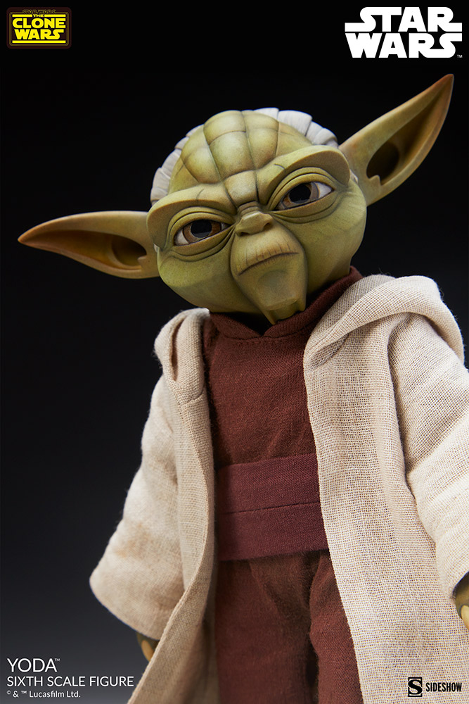 Yoda (Star Wars The Clone Wars Version) Sixth Scale Figure - Sideshow Colle Yode_t17