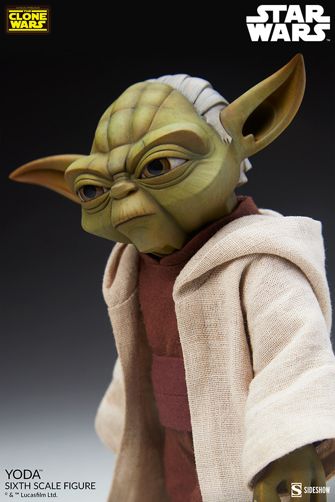 Yoda (Star Wars The Clone Wars Version) Sixth Scale Figure - Sideshow Colle Yode_t18