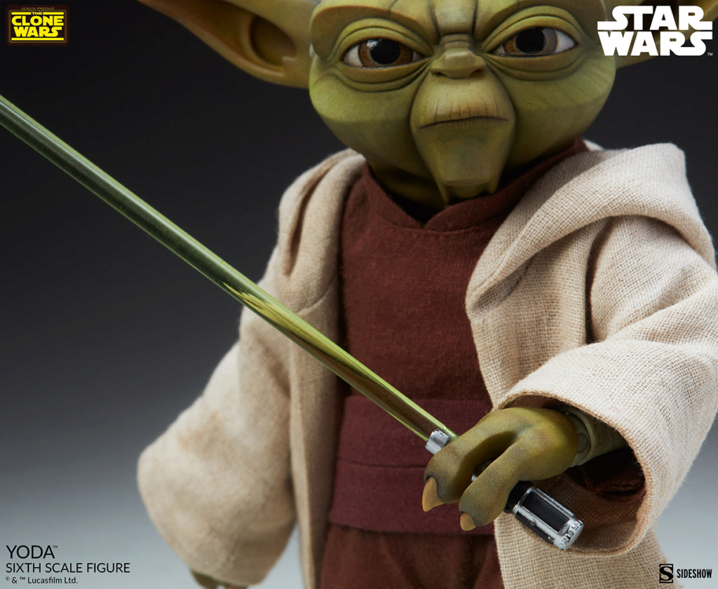 Yoda (Star Wars The Clone Wars Version) Sixth Scale Figure - Sideshow Colle Yode_t22