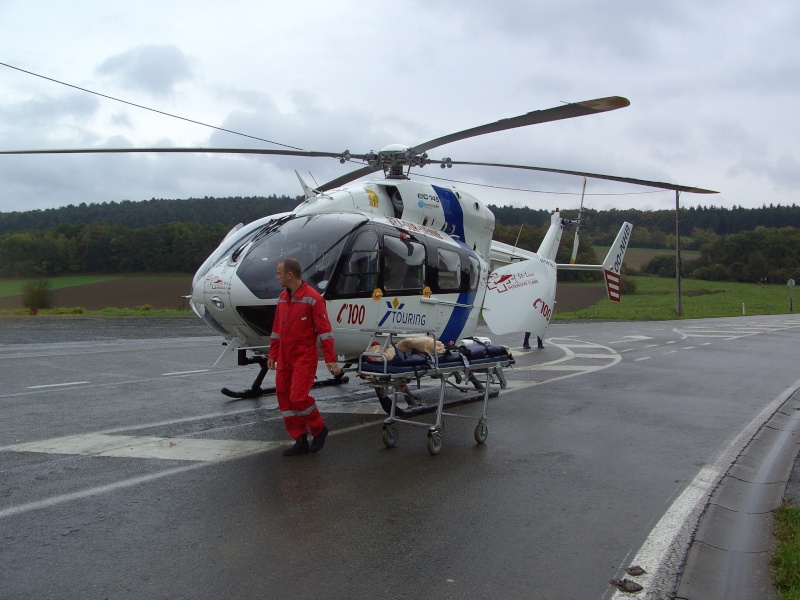 Hélicoptère médicalisé EC-145   de Bra-sur-Lienne Accide48