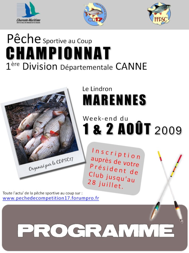 D1 dept. CANNE - MARENNES - 1 & 2 aot 2009. Prog_d10