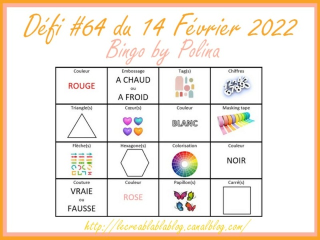 Défi #64 du 14/02/2022 - bingo by Polina Dzofi255