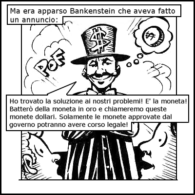 Fumetto su Signoraggio. Voglio tutto il pianeta + il 5% Banken13