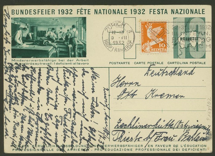 schweiz - Bundesfeierkarten - Seite 2 1932_p12
