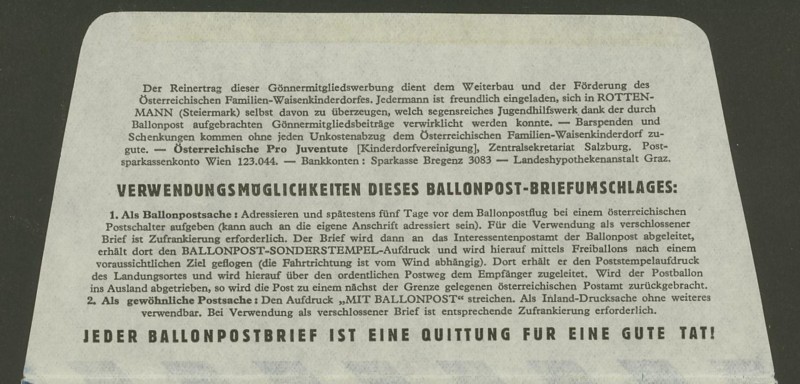 ballonpost - Die Privatganzsachen der österreichischen Ballonpost Ballon36