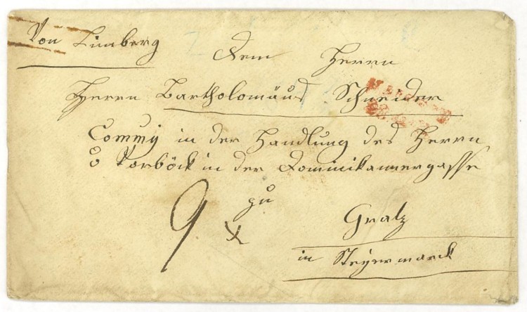 Vorphilatelie Österreich - Briefe aus der Vormarkenzeit Limbur11