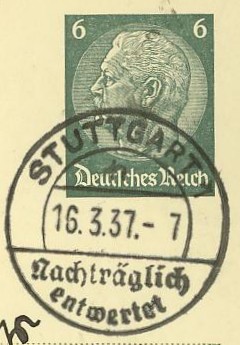 Nachträglich entwertet - Stempel aus Deutschland Nachtr11