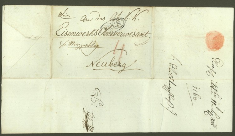 Vorphilatelie Österreich - Briefe aus der Vormarkenzeit Wien-n10