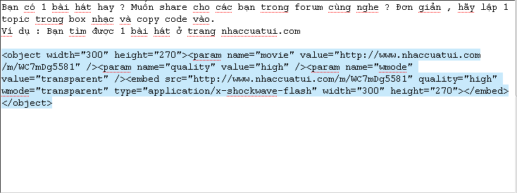 Hướng dẫn post nhạc lên forum 3-25-211