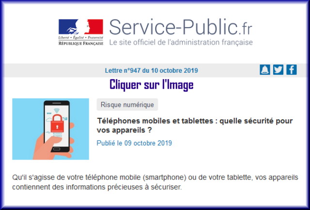 La lettre N° 947 de "Service Public" pour le 10 Octobre 2019 94710