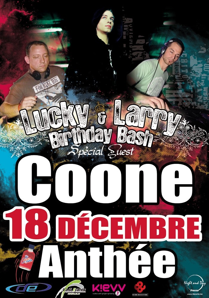 Lucky and larry birtday-b guest coone @ anthée le 18-12-09 Affich17