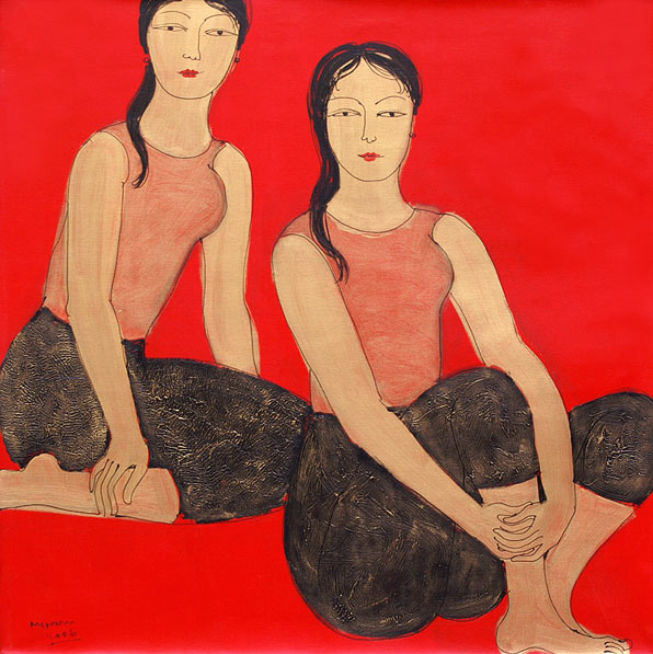 Zaw Min, artiste peintre birman Bur18010
