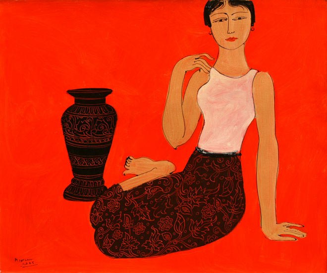 Zaw Min, artiste peintre birman Bur18015