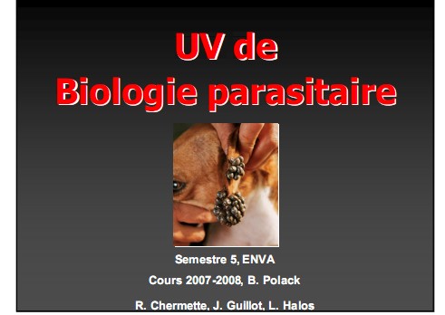 Cours de biologie parasitaire de l'ENVA (ppt, 2008) Cours110
