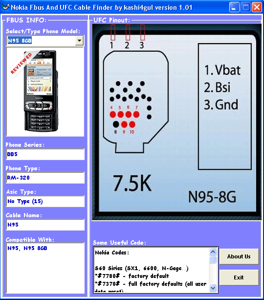 Nokia Fbus And UFC Cable Finder by Kashi4gul version 1.01 Nokia-10
