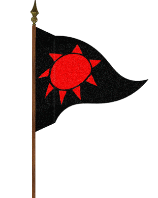 Les guerriers du soleil rouge. "Logo" Drapea12