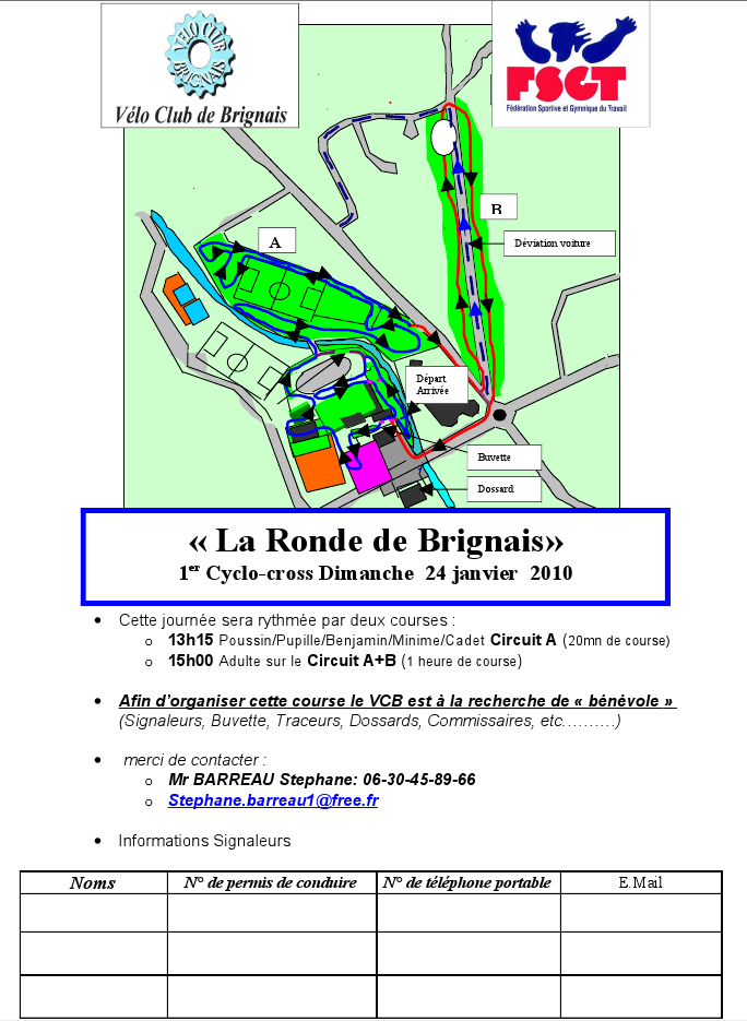 RDB :La Ronde de Brignais : Le Cyclo-Cross du VCB (Affiche - recherche Signaleur ) Recher10
