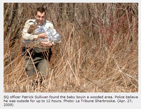 BABY SURVIVES 12 HRS ALONE OVERNIGHT IN WOODS (Montreal, CANADA) Baby_b10