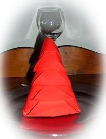 Déco: Pliage de serviettes de table pour Noël Sa10