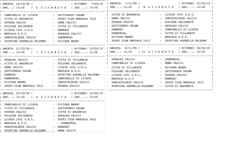 Calendario Eccellenza Sicilia Girone A Stagione 2009-2010 Calend15