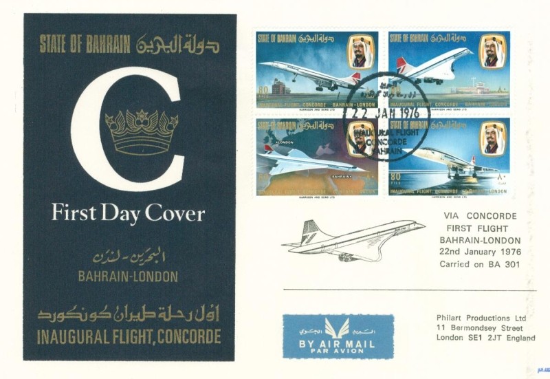 4er Block Inaugural Flight Concorde Bahrain London / Bahrain 22. Januar 1976 3_p_110