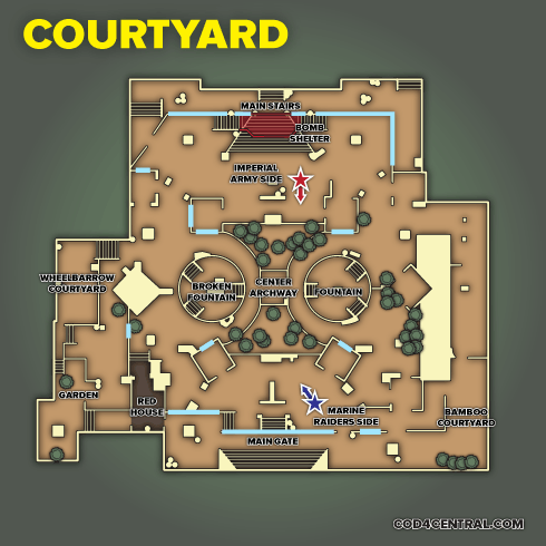 all cod waw maps sky view computer drawn Courty11