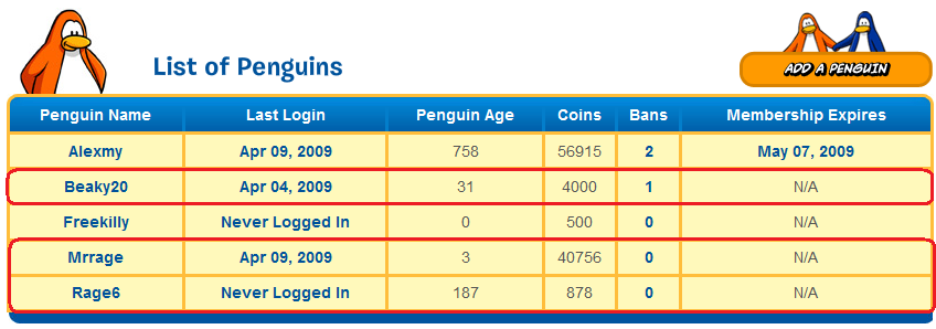 3 Free Penguins ! List_o10