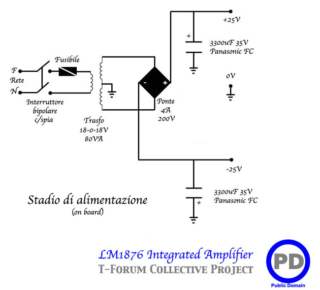 LM1876 - T-Project 12: Amplificatore in classe A/B - Progetto LM1876 del Forum Psu113