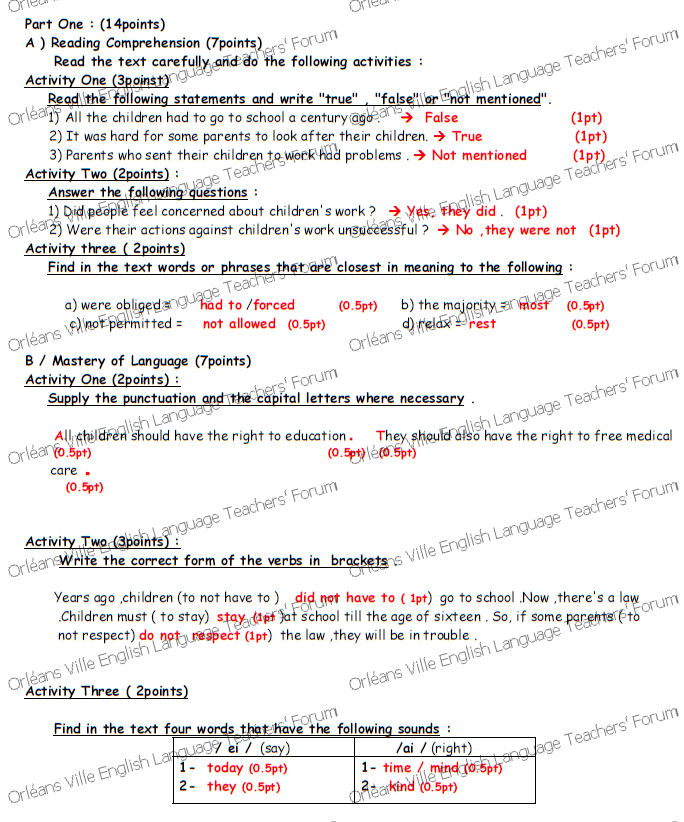 B.E.M 2009 Paper+Correction Sample- English Paper Bemsuj10
