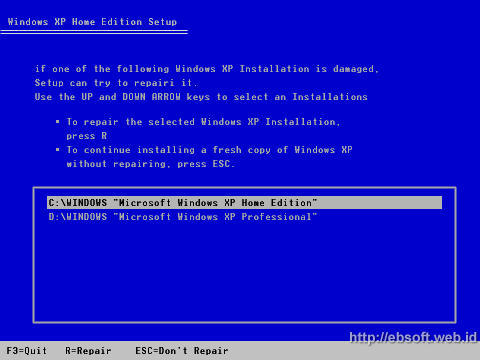 Me-repiar Windows XP Repair12