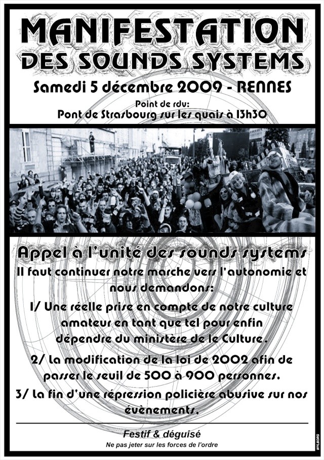 MANIFESTATION - Parade des Sound System le 05 Décembre // RENNES Fly_ma10