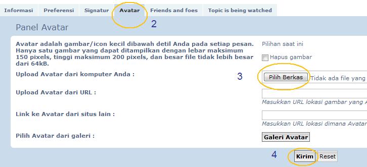 [tutorial] Upload Foto (avatar) pada Profile Av210