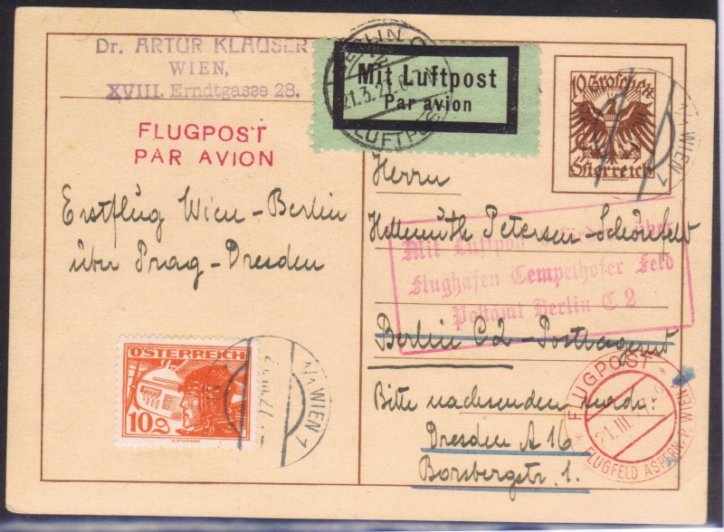 flugpost - rwh's Luftpostsammlung Österreich erste Republik 1927_w10