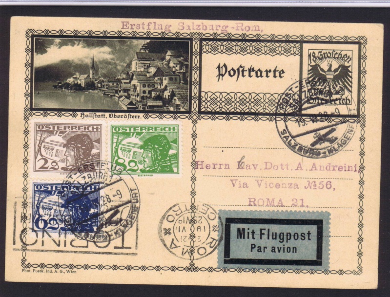 Osterreich - rwh's Luftpostsammlung Österreich erste Republik 1928_s10