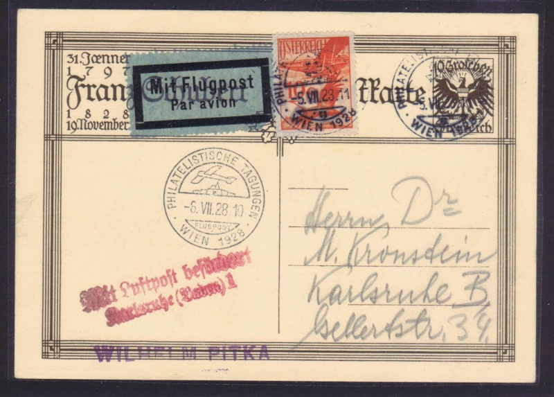 rwh's Luftpostsammlung Österreich erste Republik 1928_w12