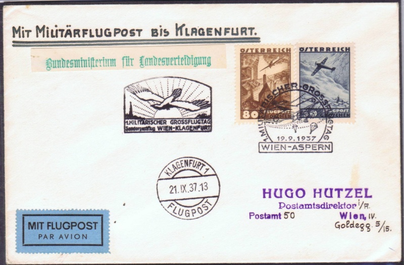 flugpost - rwh's Luftpostsammlung Österreich erste Republik 1937_w12