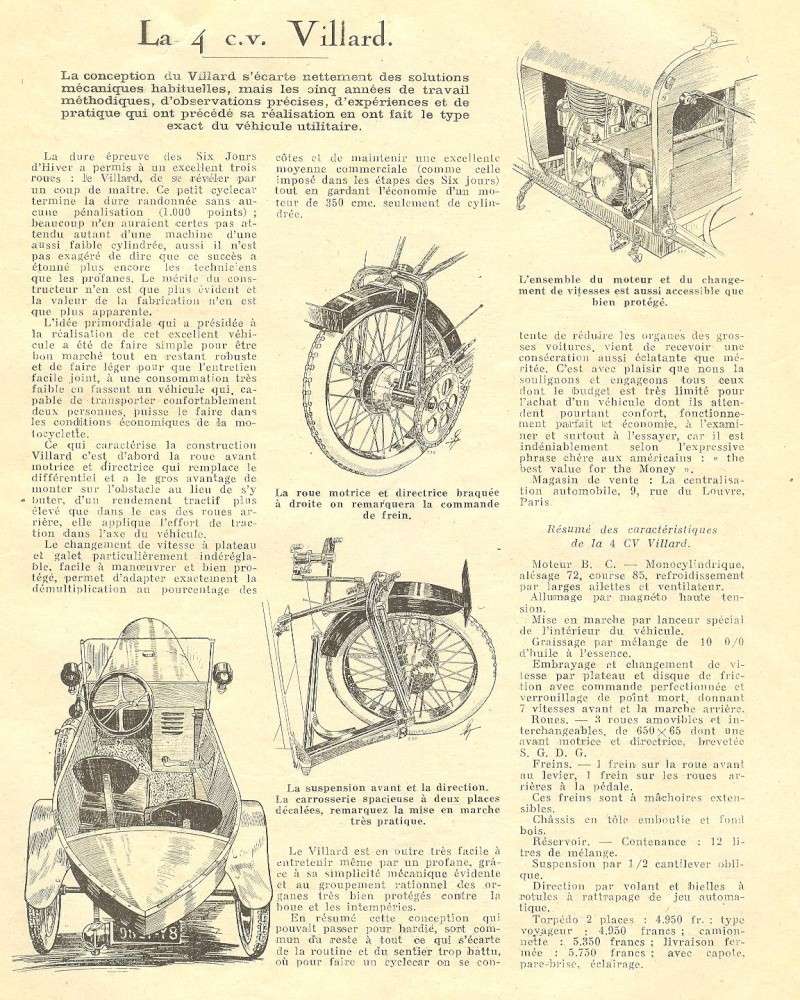 VILLARD cyclecar Villar10