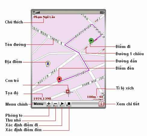 Bản đồ điện tử trên điện thoại di động Clipim10